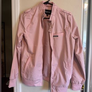 Pink members only bomber jacket